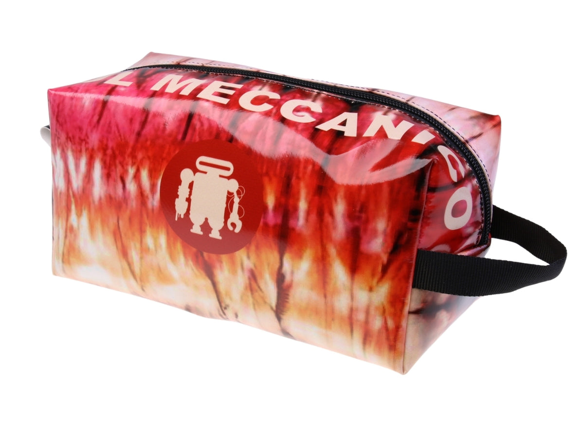 BEAUTY CASE ROSSO E BEIGE FANTASIA TIE DYE.