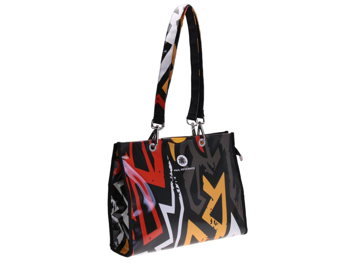 SHOPPER BAG FANTASIA AFRO. MODELLO PEPE IN TELONE CAMION.