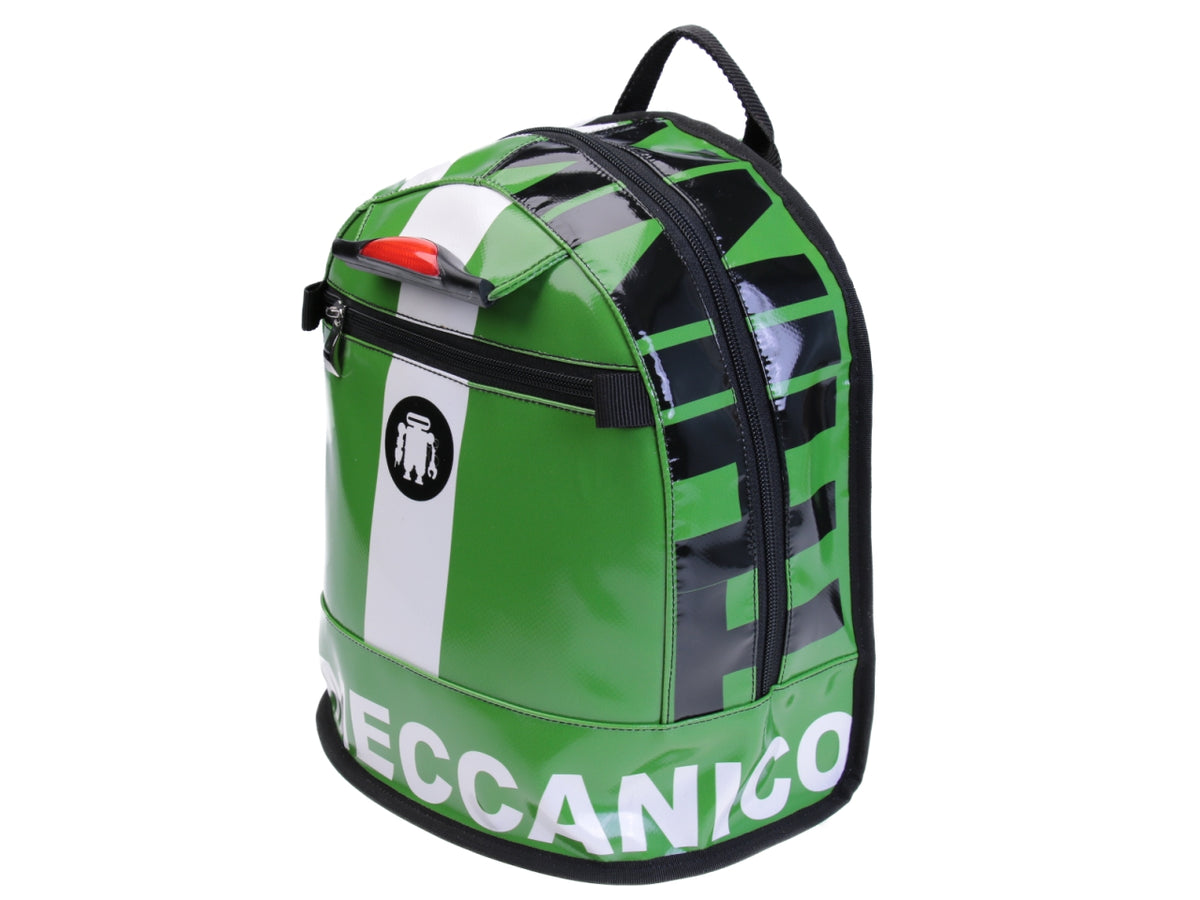 GREEN BACKPACK MODEL SUPERINO MADE OF LORRY TARPAULIN. - Limited Edition Paul Meccanico