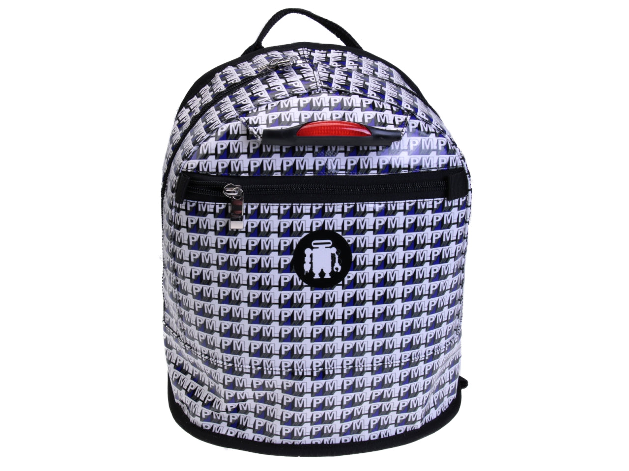 BACKPACK WHITE, GREY AND ROYAL COLOURS. MODEL SUPERINO MADE OF LORRY TARPAULIN. - Limited Edition Paul Meccanico