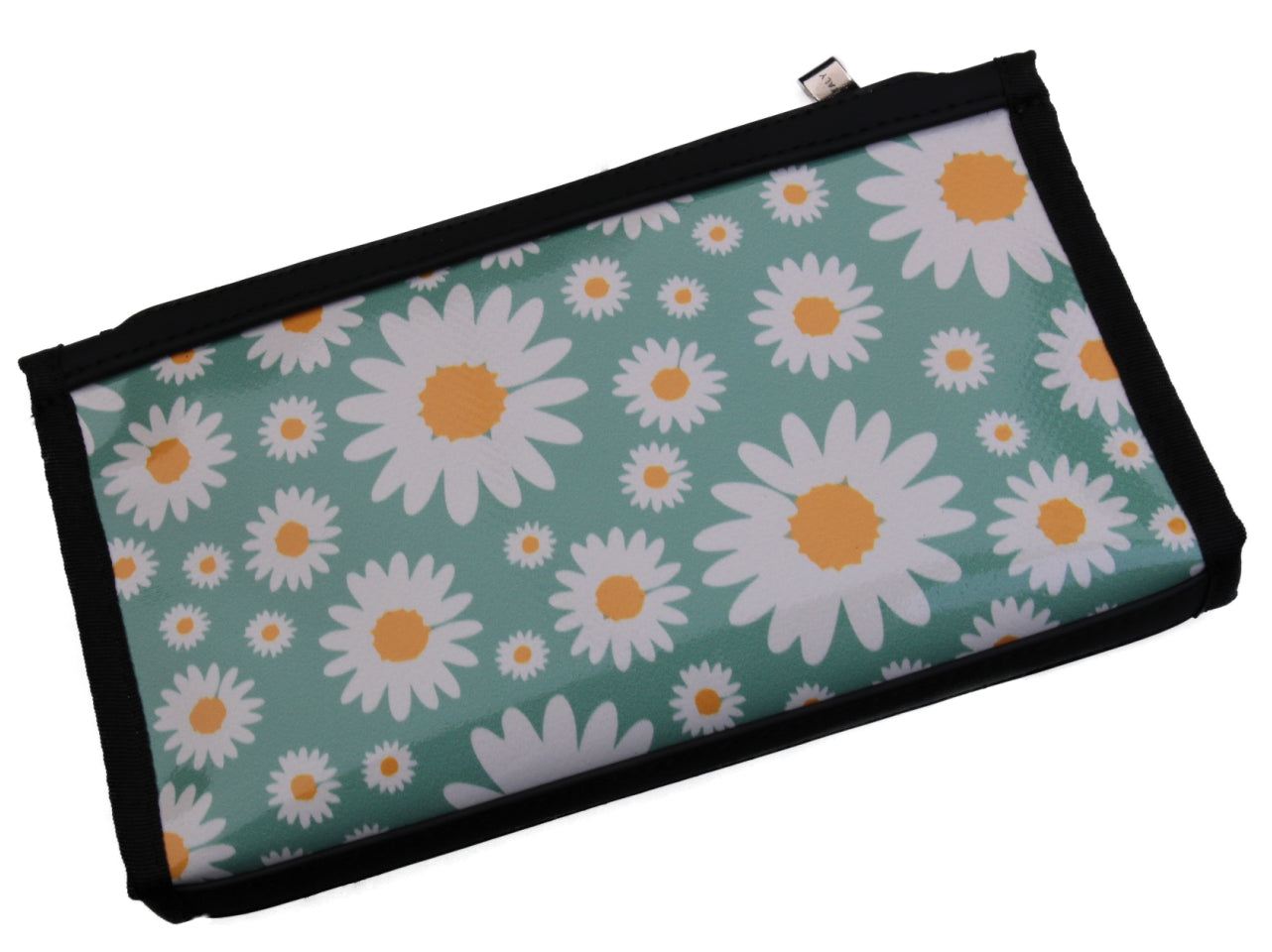 LIGHT GREEN LARGE WOMEN'S WALLET WITH FLORAL FANTASY. MODEL PIT MADE OF LORRY TARPAULIN. - Limited Edition Paul Meccanico