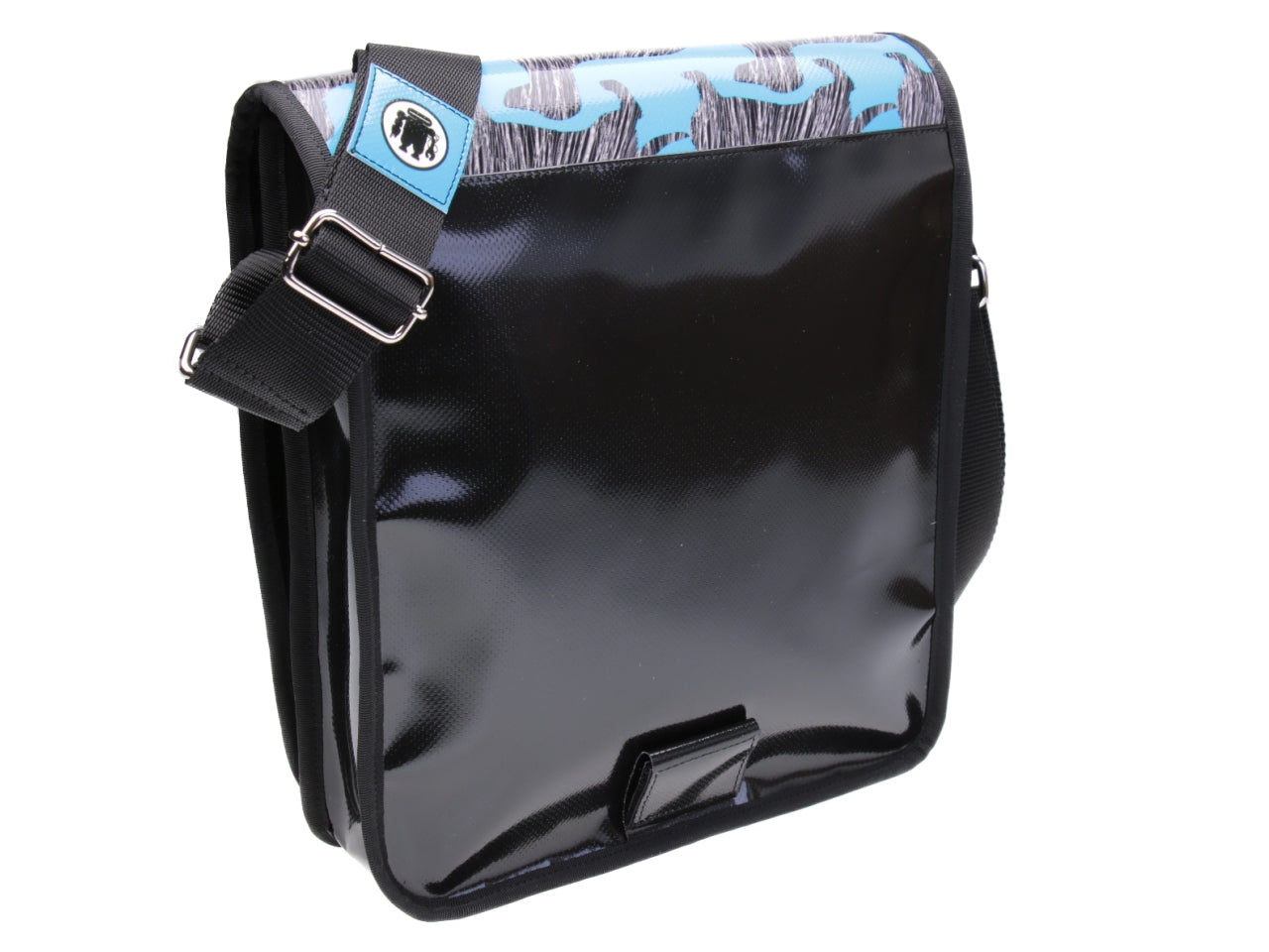LIGHT BLUE CROSSBODY BAG. BAUBAU MODEL MADE OFF LORRY TARPAULIN. - Special Edition Paul Meccanico