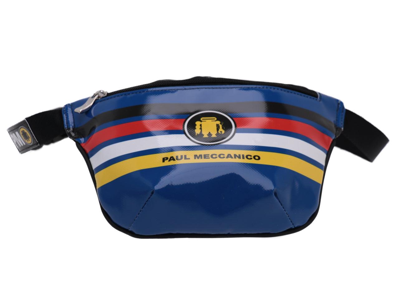 BLUE, BLACK, RED, WHITE AND YELLOW WAIST BAG . MODEL FLEX MADE OF LORRY TARPAULIN. - Limited Edition Paul Meccanico
