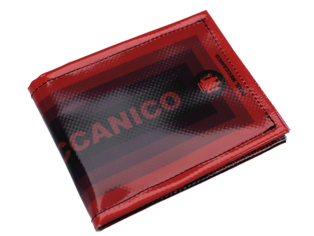 MEN'S WALLET RED. MODEL CRIK MADE OF LORRY TARPAULIN. - Limited Edition Paul Meccanico