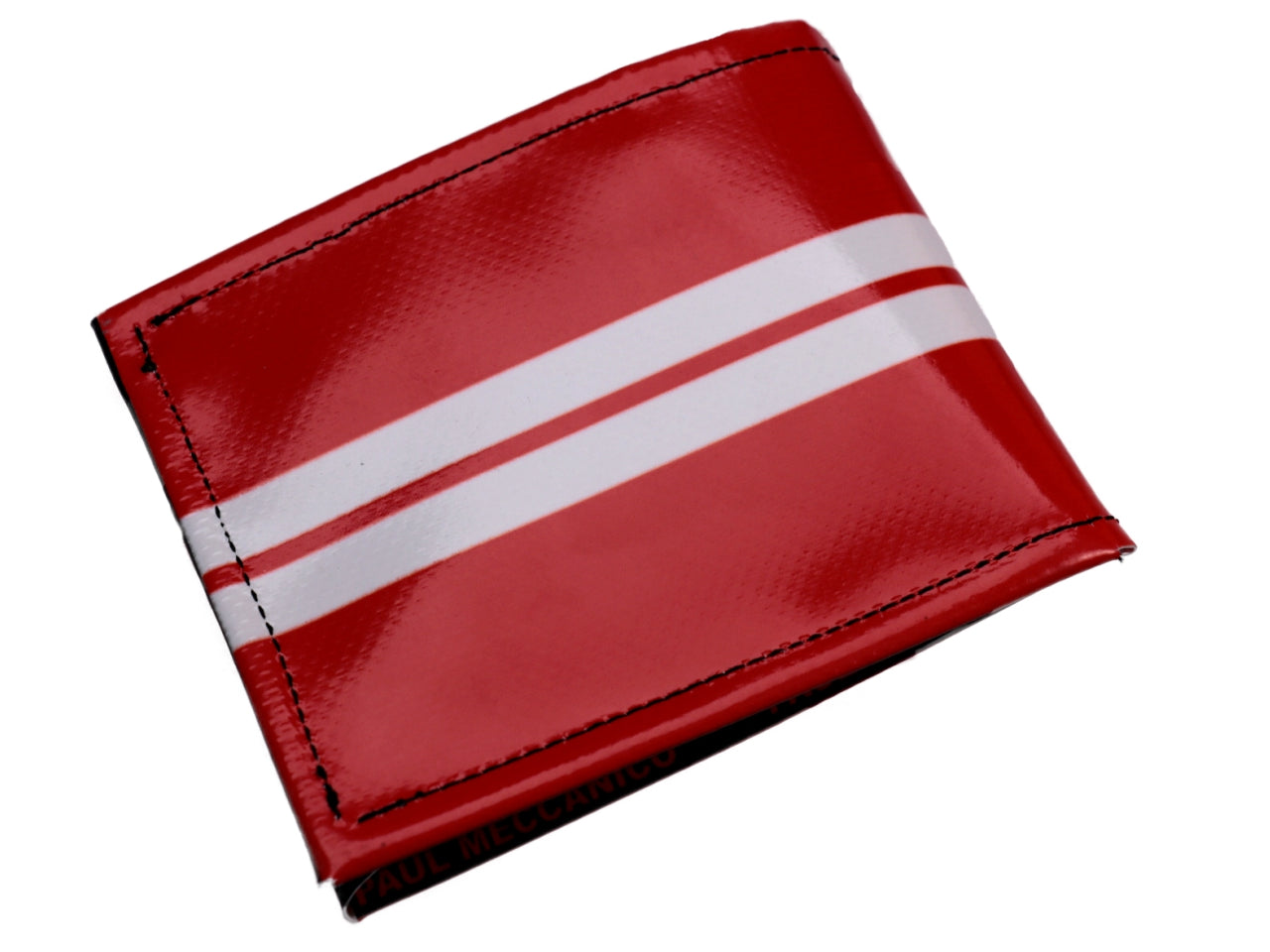 MEN'S WALLET RED AND WHITE. MODEL CRIK MADE OF LORRY TARPAULIN. - Limited Edition Paul Meccanico