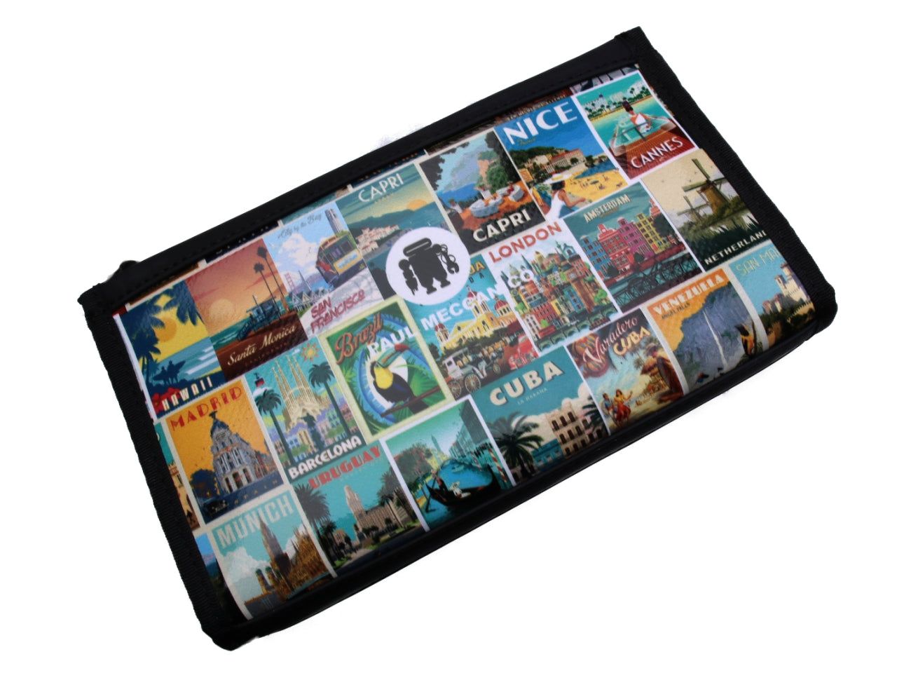LARGE WOMEN'S WALLET "WORLD CITIES". MODEL PIT MADE OF LORRY TARPAULIN. - Limited Edition Paul Meccanico