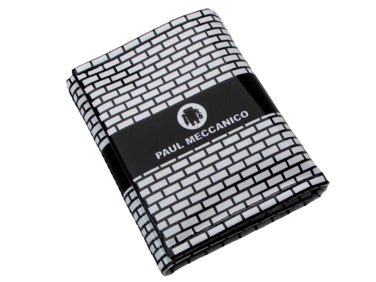 UNISEX WALLET BLACK AND WHITE COLOURS. MODEL TREK MADE OF LORRY TARPAULIN. - Limited Edition Paul Meccanico