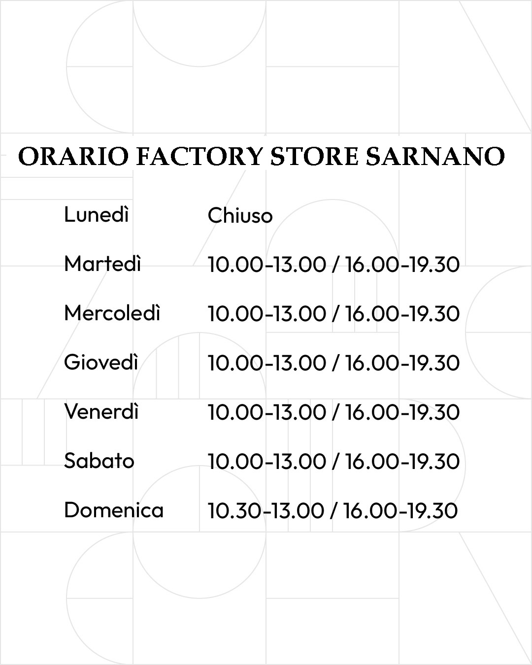 Con l’arrivo dell’ora solare le giornate si accorciano…

Per questo, nel nostro Factory Store di Sarnano, abbiamo deciso di anticipare di mezz’ora l’apertura pomeridiana e chiudere un po’ prima: nuovo orario pomeridiano 16.00 – 19.30.

🕓 NUOVI ORARI DEL NEGOZIO
Lunedì: chiuso
Martedì – Sabato: 10.00–13.00 / 16.00–19.30
Domenica: 10.30–13.00 / 16.00–19.30

Elena, Maria e Monia vi aspettano in negozio!
.
.
.
#Marche #NuovaApertura #NegozioBorse #DesignContemporaneo #Borse #BorseFirmate #ArtigianatoMarchigiano #FattoAMano #BorseArtigianali #PaulMeccanico #NegozioDesignMarche #ScopriLeMarche #ShoppingMarche #WeekendNelleMarche #InooutDesign
