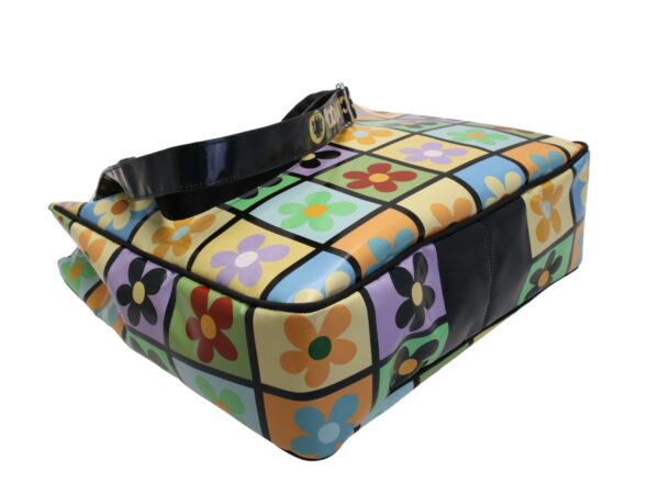 MAXI TOTE BAG MULTICOLORE CON FANTASIA FLOREALE. MODELLO AIRSTONE IN TELONE CAMION - immagine 3