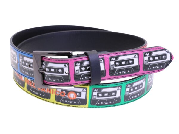 CINTURA DA DONNA “MUSICASSETTE” REALIZZATA CON TELONI DI CAMION