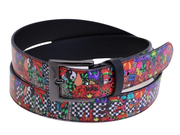 CINTURA DA DONNA MULTICOLORE “STILE GIARDINO” IN TELONE DA CAMION