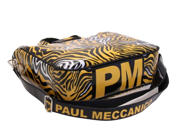 BORSA DONNA CON FANTASIA ANIMALIER. MODELLO GLAM REALIZZATO IN TELONE CAMION  (Copia) - immagine 5