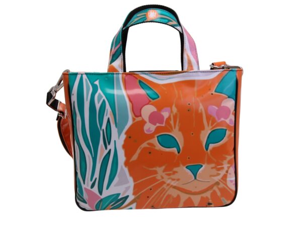 TOTE BAG CAPSULE "POP TROPICAL". MODELLO GLAM REALIZZATO IN TELONE CAMION. - immagine 4