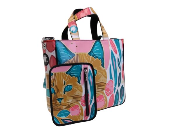 TOTE BAG CAPSULE "POP TROPICAL". MODELLO GLAM REALIZZATO IN TELONE CAMION. - immagine 5