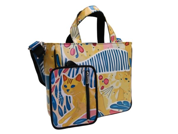 TOTE BAG CAPSULE "POP TROPICAL". MODELLO GLAM REALIZZATO IN TELONE CAMION. - immagine 4