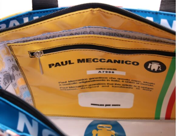 TOTE BAG CAPSULE "POP TROPICAL". MODELLO GLAM REALIZZATO IN TELONE CAMION. - immagine 6