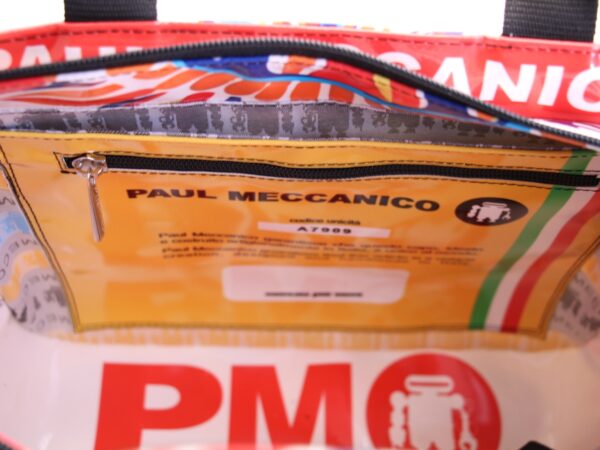 TOTE BAG CAPSULE "POP TROPICAL". MODELLO GLAM REALIZZATO IN TELONE DI CAMION - immagine 5