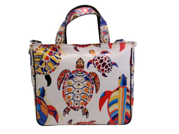 TOTE BAG CAPSULE "POP TROPICAL". MODELLO GLAM REALIZZATO IN TELONE CAMION. - immagine 3