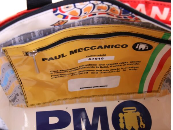 TOTE BAG CAPSULE "POP TROPICAL". MODELLO GLAM REALIZZATO IN TELONE CAMION. - immagine 6