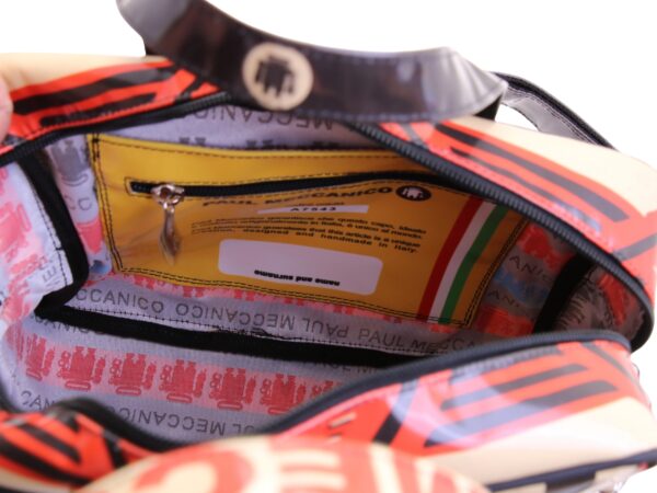 BORSA RETTANGOLARE DA DONNA CON FANTASIA ETNICA. MODELLO PINCA IN TELONE CAMION. - immagine 5