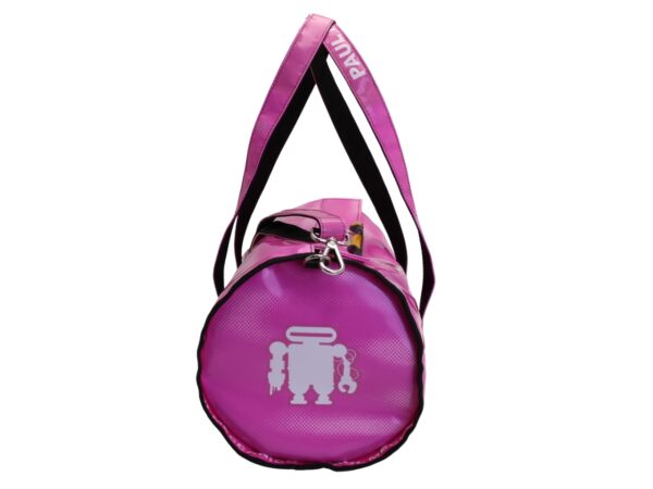 BORSONE SPORTIVO ROSA. MODELLO ROLLING REALIZZATO IN TELONE CAMION. - immagine 3