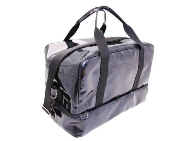 BORSA BAGAGLIO A MANO NERA CON "STELLE" 40 X 20 X 25 CM. MODELLO FLYME IN TELONE CAMION. - immagine 4