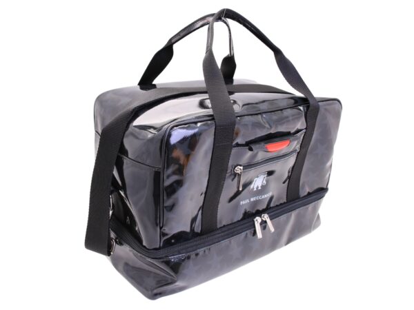 BORSA BAGAGLIO A MANO NERA CON "STELLE" 40 X 20 X 25 CM. MODELLO FLYME IN TELONE CAMION. - immagine 3