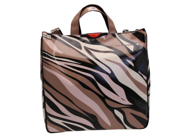 MAXI TOTE BAG CON FANTASIA ANIMALIER. MODELLO AIRSTONE REALIZZATO IN TELONE CAMION