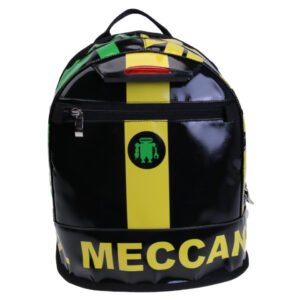 ZAINO NERO MODELLO SUPERINO REALIZZATO CON TELONI DI CAMION. - Edizione limitata Paul Meccanico