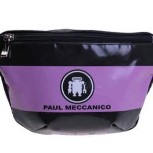 MARSUPIO NERO E LILLA. MODELLO FLEX REALIZZATO CON TELONE DA CAMION. - Edizione limitata Paul Meccanico