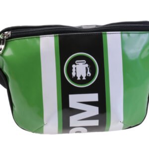 MARSUPIO VERDE, NERO E BIANCO. MODELLO FLEX REALIZZATO CON TELONE DA CAMION. - Edizione limitata Paul Meccanico