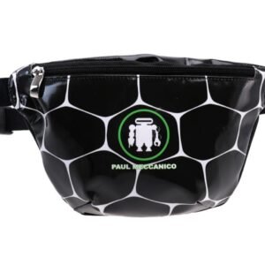 MARSUPIO BIANCO E NERO CON FANTASIA OPTICAL. MODELLO FLEX REALIZZATO CON TELONI DI CAMION. - Edizione limitata Paul Meccanico