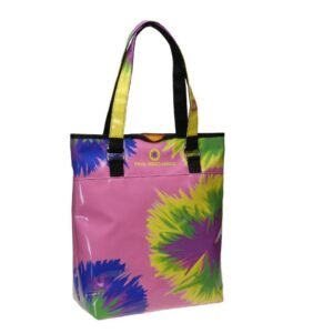 MAXI SHOPPER COLORATA CON FANTASIA TIE DYE. MODELLO SELZ REALIZZATO CON TELONI DI CAMION. - Edizione limitata Paul Meccanico
