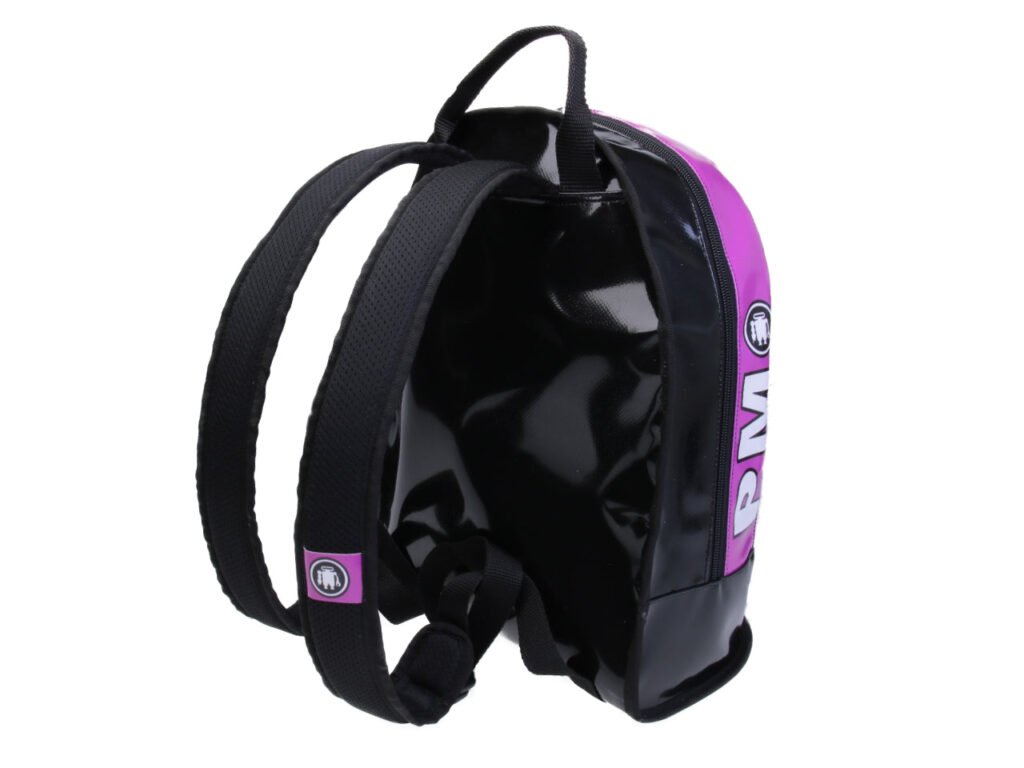 ZAINO FUCSIA E NERO PAUL MECCANICO. MODELLO SUPER REALIZZATO CON TELONI DI CAMION. - Edizione limitata Paul Meccanico