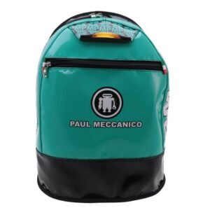 ZAINO VERDE MARE E NERO PAUL MECCANICO. MODELLO SUPER REALIZZATO CON TELONI DI CAMION. - Edizione limitata Paul Meccanico