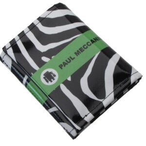 PORTAFOGLIO DONNA BIANCO E NERO COLORI FANTASIA ANIMALIER. MODELLO TREK REALIZZATO CON TELONI DI CAMION. - Paul Meccanico