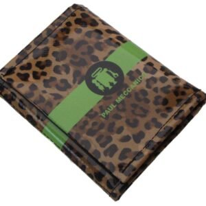 PORTAFOGLIO DONNA MARRONE E BEIGE COLORI FANTASIA ANIMALIER. MODELLO TREK REALIZZATO CON TELONI DI CAMION. - Paul Meccanico