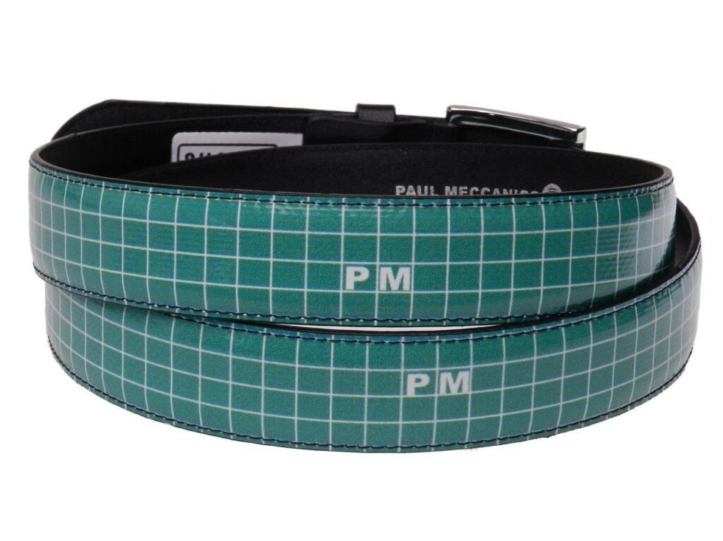 CINTURA VERDE DA DONNA PAUL MECCANICO IN TARPAULINO DI LORRY - Pezzi unici Paul Meccanico