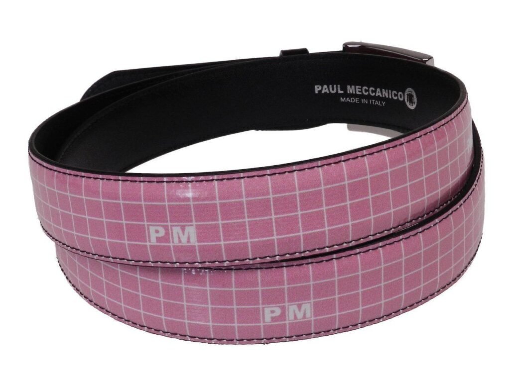 CINTURA ROSA DA DONNA PAUL MECCANICO IN TARPAULINO DI LORRY - Pezzi unici Paul Meccanico