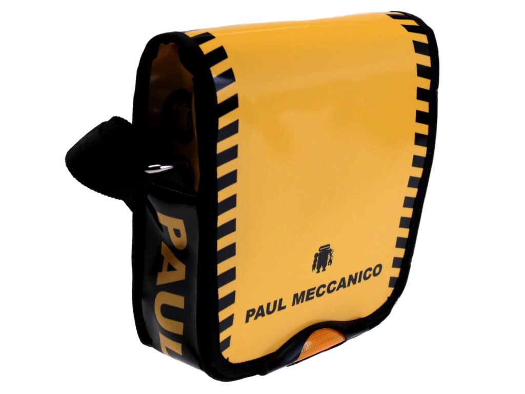 BORSA CROSSBODY GIALLA. MODELLO MIPOK IN TELONE DA CAMION.