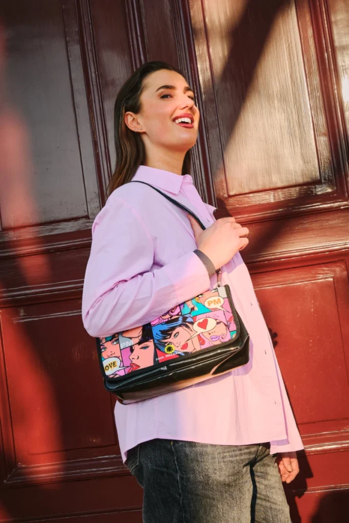 Paul Meccanico Mission bag with hearts