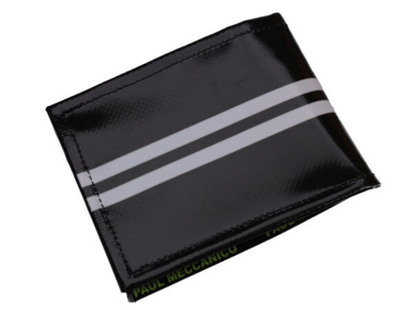MEN'S WALLET BLACK FOREST AND WHITE. MODEL CRIK MADE OF LORRY TARPAULIN.