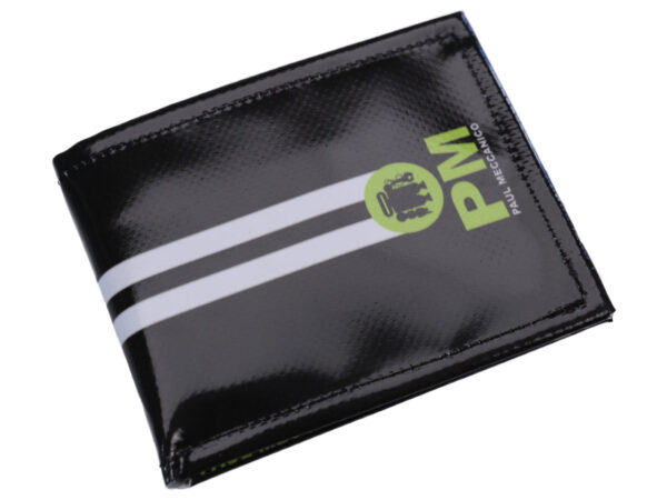 MEN'S WALLET BLACK FOREST AND WHITE. MODEL CRIK MADE OF LORRY TARPAULIN.