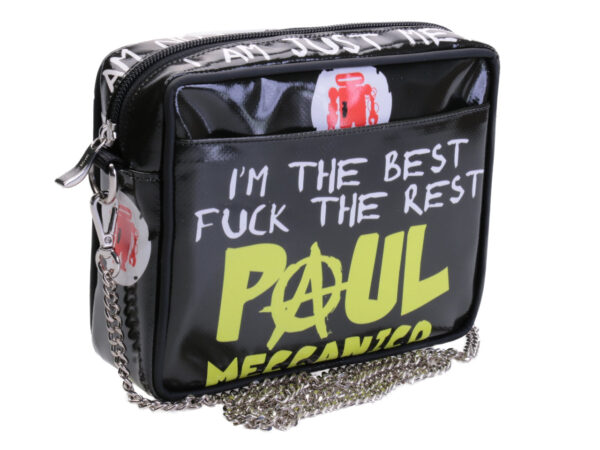 BLACK FOREST CLUTCH PAUL MECCANICO. MODEL PARK MADE OF LORRY TARPAULIN.