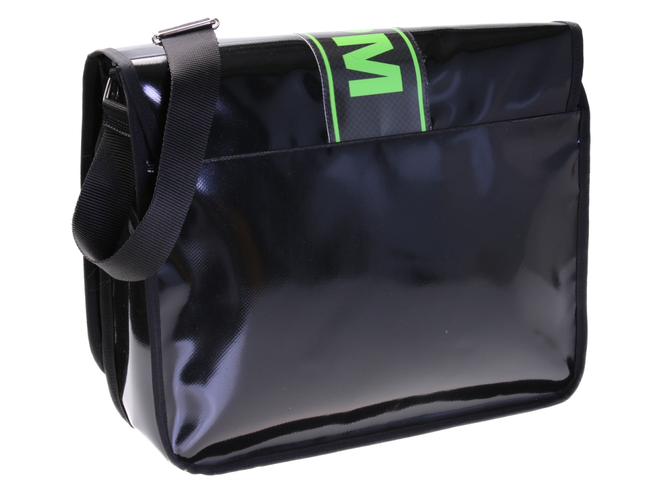 BORSA MESSENGER NERA. MODELLO SPOT IN TELONE DA CAMION.