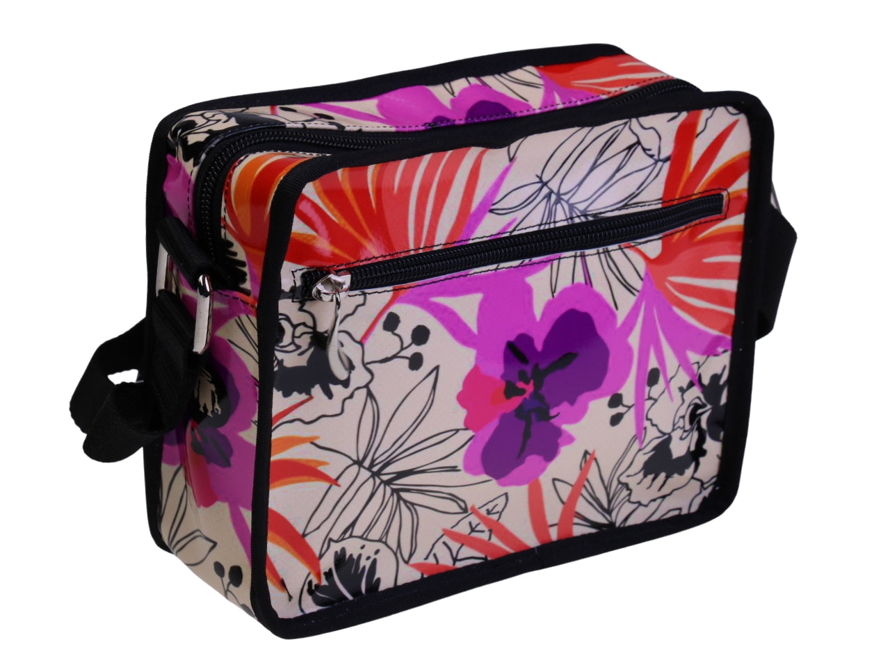 BORSA A TRACOLLA BEIGE. MODELLO FRIK REALIZZATO CON TELONI DI CAMION.