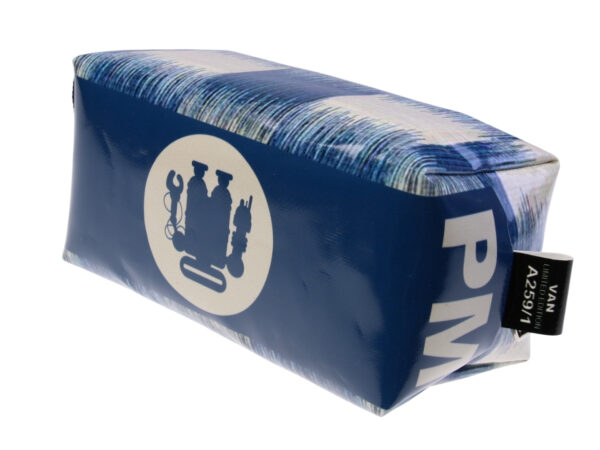 ...BLUE AND OFF WHITE BEAUTY CASE WITH EFFECT "JEANS"