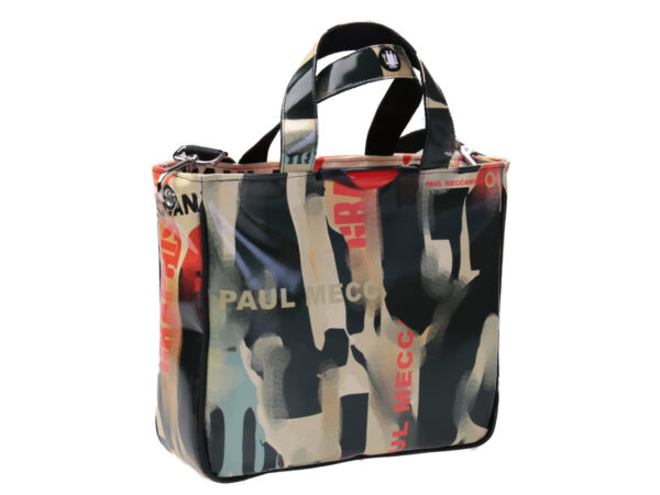 TOTE BAG LETTER FANTASY. MODEL GLAM MADE OF LORRY TARPAULIN.