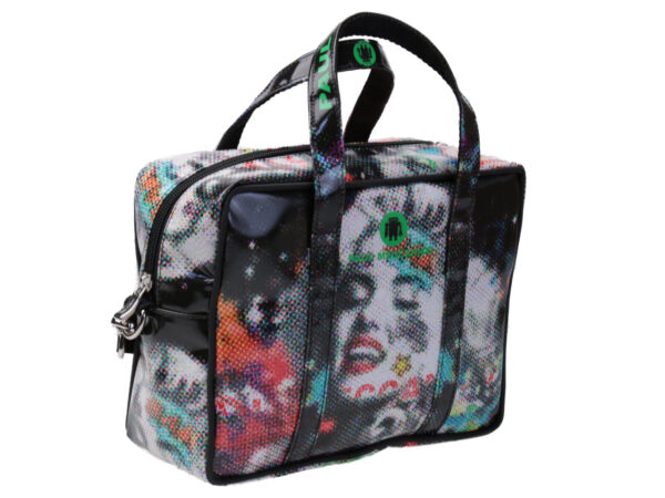 RECTANGULAR WOMEN'S BAG PIXEL FANTASY "MARYLIN MONROE". MODEL PINCA MADE OF LORRY TARPAULIN.