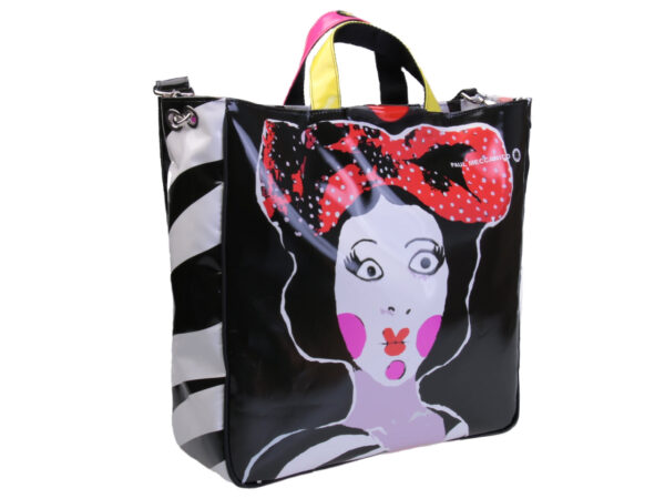 MAXI TOTE BAG "MIME". MODEL AIRSTONE MADE OF LORRY TARPAULIN.